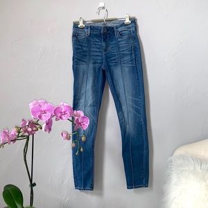 White House Black Market Medium Wash Seam Jeans